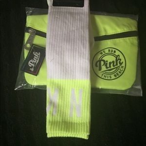 Pink socks and belt 💼 bag!!